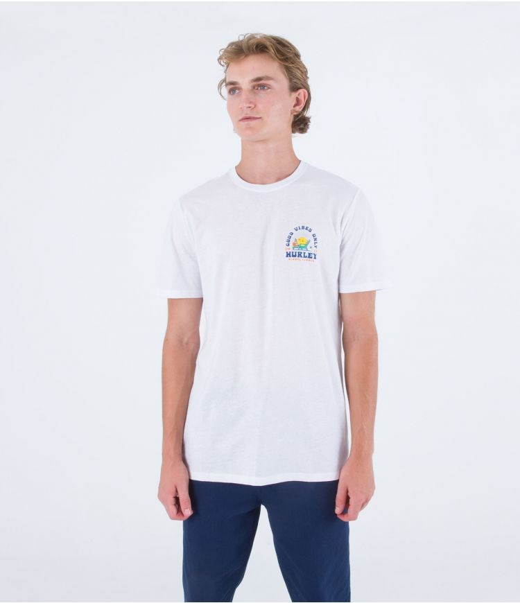 Hurley T-shirt Kurzes Sleeve Everyday Vacation Weiß | 86OHFNYZJ