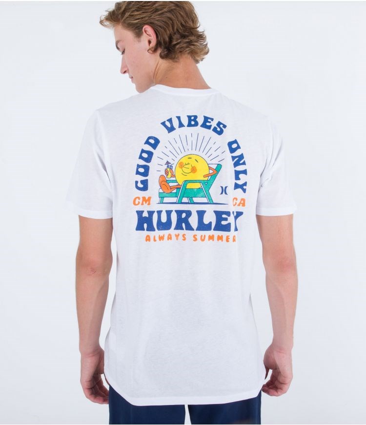 Hurley T-shirt Kurzes Sleeve Everyday Vacation Weiß | 86OHFNYZJ