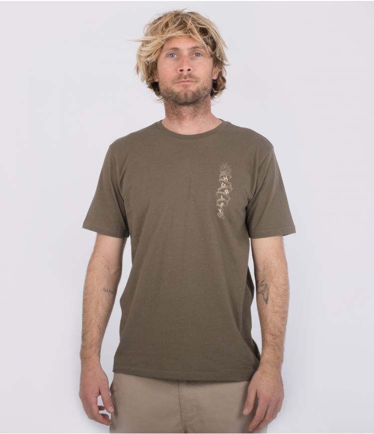 Hurley T-shirt Kurzes Sleeve Everyday Washed Tropical Slices Olivgrün | 02UQXNEDF