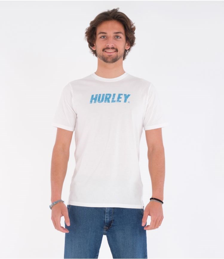 Hurley T-shirt Kurzes Sleeve Everyday Washed Fastlane Weiß | 49KHTXGCJ