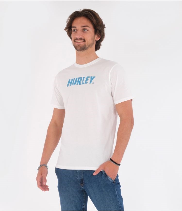 Hurley T-shirt Kurzes Sleeve Everyday Washed Fastlane Weiß | 49KHTXGCJ