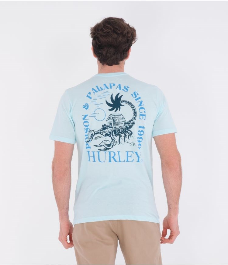 Hurley T-shirt Kurzes Sleeve Everyday Washed Poison + Palapas Teal Tinted Heather | 67GEVLNTS