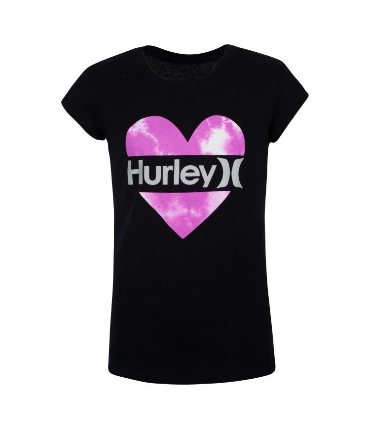 Hurley T-shirt Kurzes Sleeve Girl - Split Heart Schwarz | 20XBHWNRV