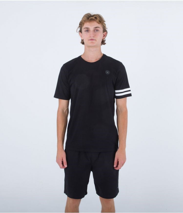 Hurley T-shirt Kurzes Sleeve H2o Dri Block Party Schwarz | 64YEQBLDU