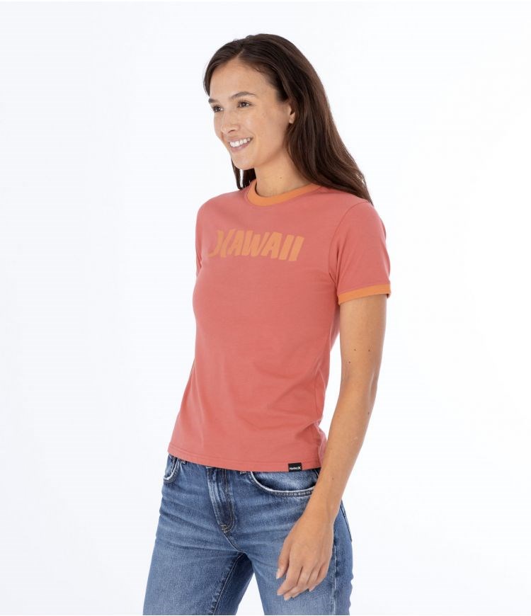 Hurley T-shirt Kurzes Sleeve Oceancare Aloha Rot | 36CEZTJPK