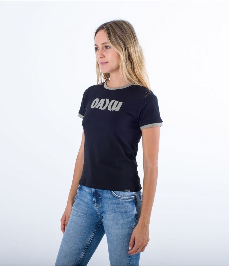 Hurley T-shirt Kurzes Sleeve Oceancare Aloha Schwarz | 40UQGHAMF