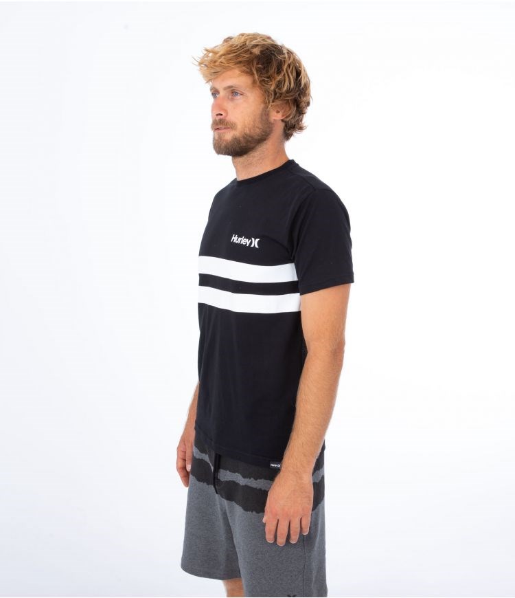 Hurley T-shirt Kurzes Sleeve Oceancare Block Party Schwarz | 49HFYBQUJ