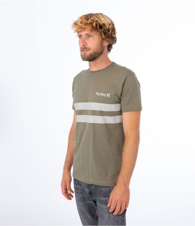 Hurley T-shirt Kurzes Sleeve Oceancare Block Party Dunkelgrün | 68UTHEONR