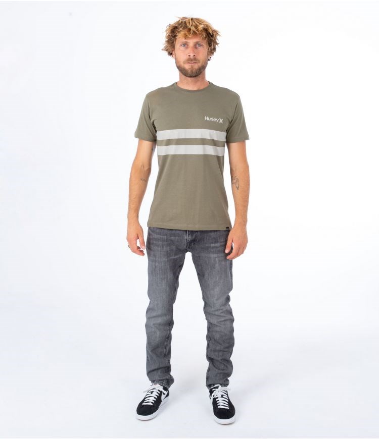 Hurley T-shirt Kurzes Sleeve Oceancare Block Party Dunkelgrün | 68UTHEONR