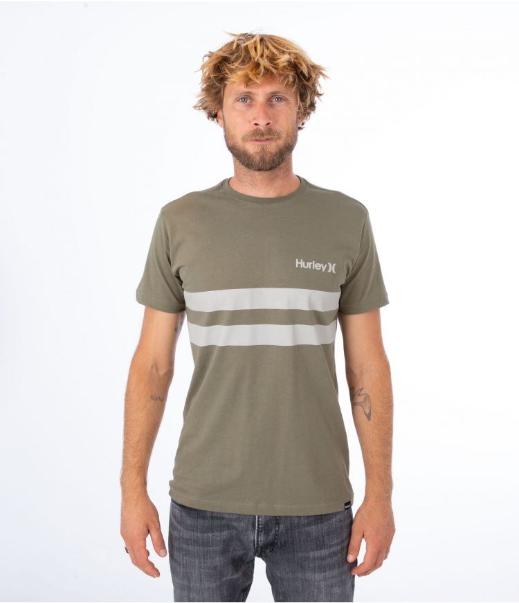 Hurley T-shirt Kurzes Sleeve Oceancare Block Party Dunkelgrün | 68UTHEONR