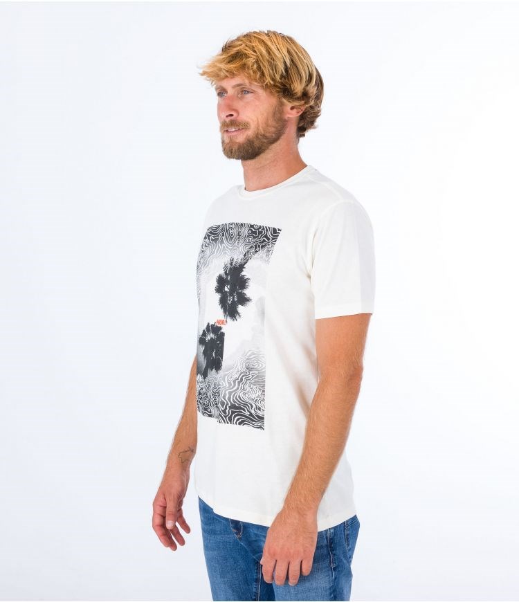 Hurley T-shirt Kurzes Sleeve Oceancare Photoprint Marshmallow | 14OXMQCUZ