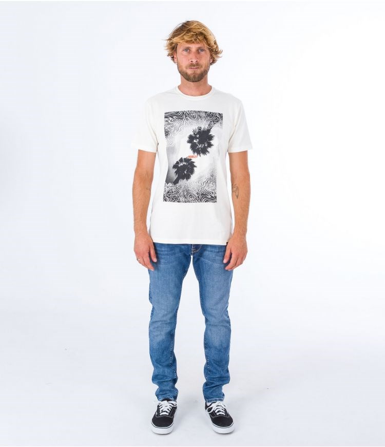 Hurley T-shirt Kurzes Sleeve Oceancare Photoprint Marshmallow | 14OXMQCUZ