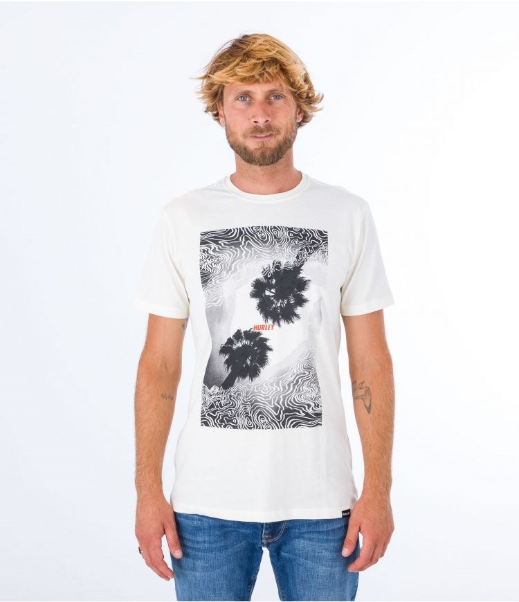 Hurley T-shirt Kurzes Sleeve Oceancare Photoprint Marshmallow | 14OXMQCUZ
