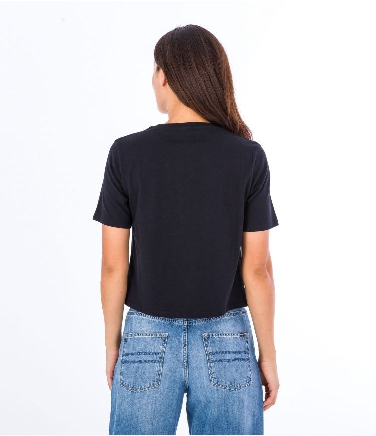 Hurley T-shirt Kurzes Sleeve Oceancare Washed Schwarz | 03PVGITUY