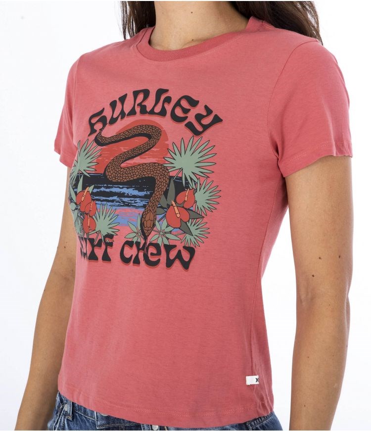 Hurley T-shirt Kurzes Sleeve Slither Perfect Rot | 94HWYQOXZ