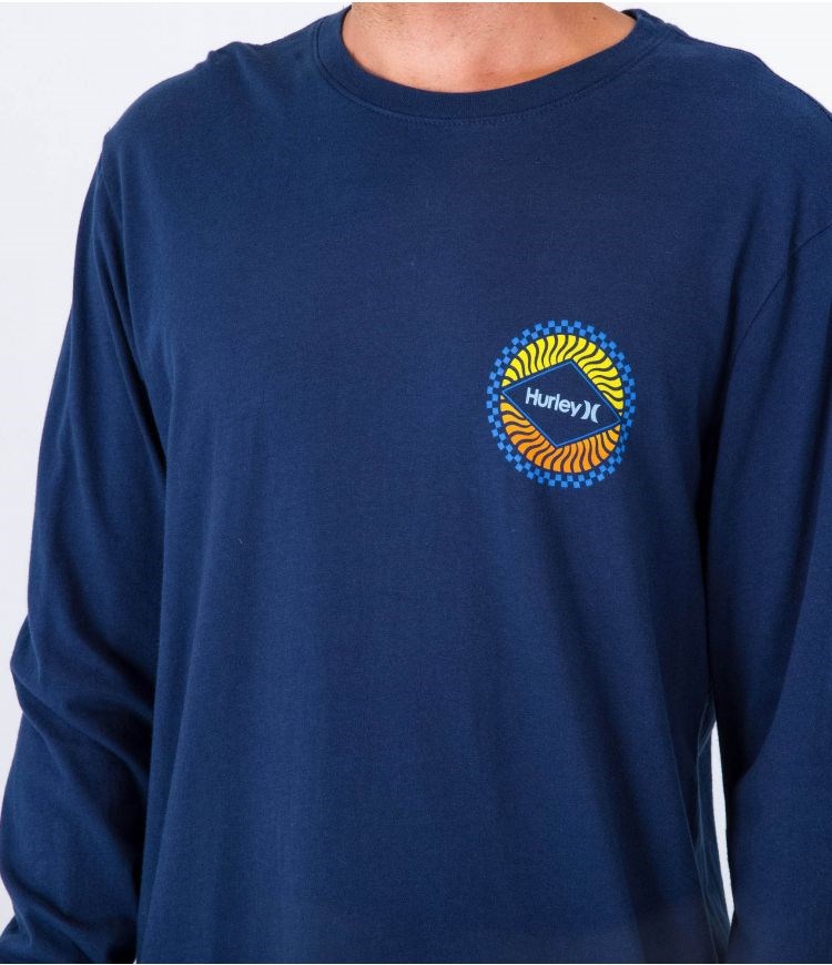 Hurley T-shirt Long Sleeve Everyday Circular Night Force | 58XPSQVON