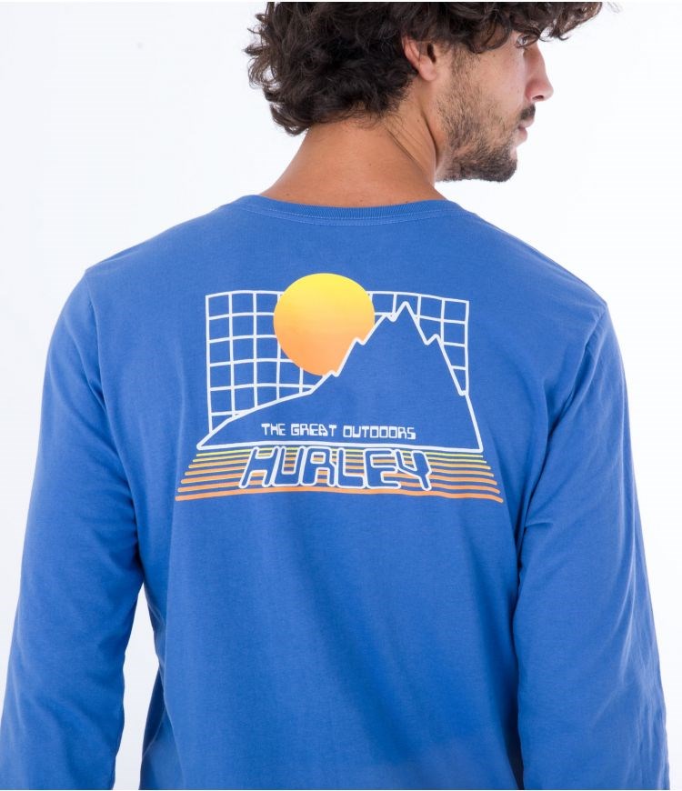Hurley T-shirt Long Sleeve Everyday Explore The Great Outdoors Tiefes | 06NRVTGEM
