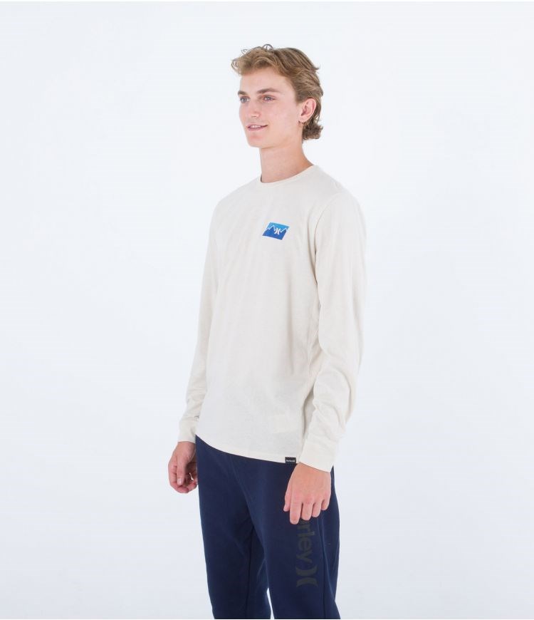 Hurley T-shirt Long Sleeve Everyday Range Bone | 23CTAMDEZ