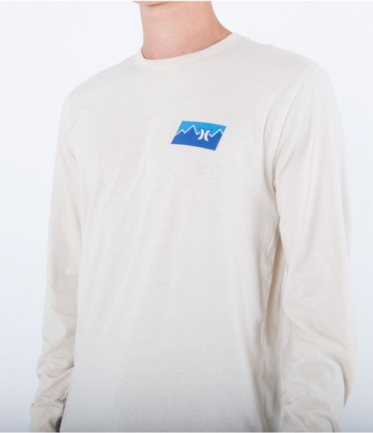 Hurley T-shirt Long Sleeve Everyday Range Bone | 23CTAMDEZ