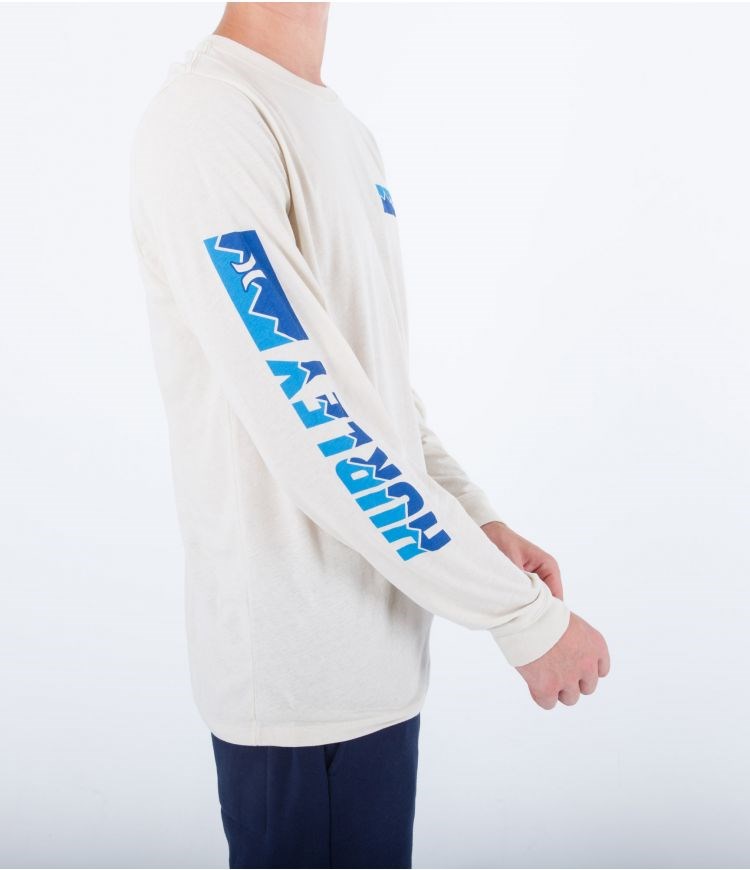Hurley T-shirt Long Sleeve Everyday Range Bone | 23CTAMDEZ