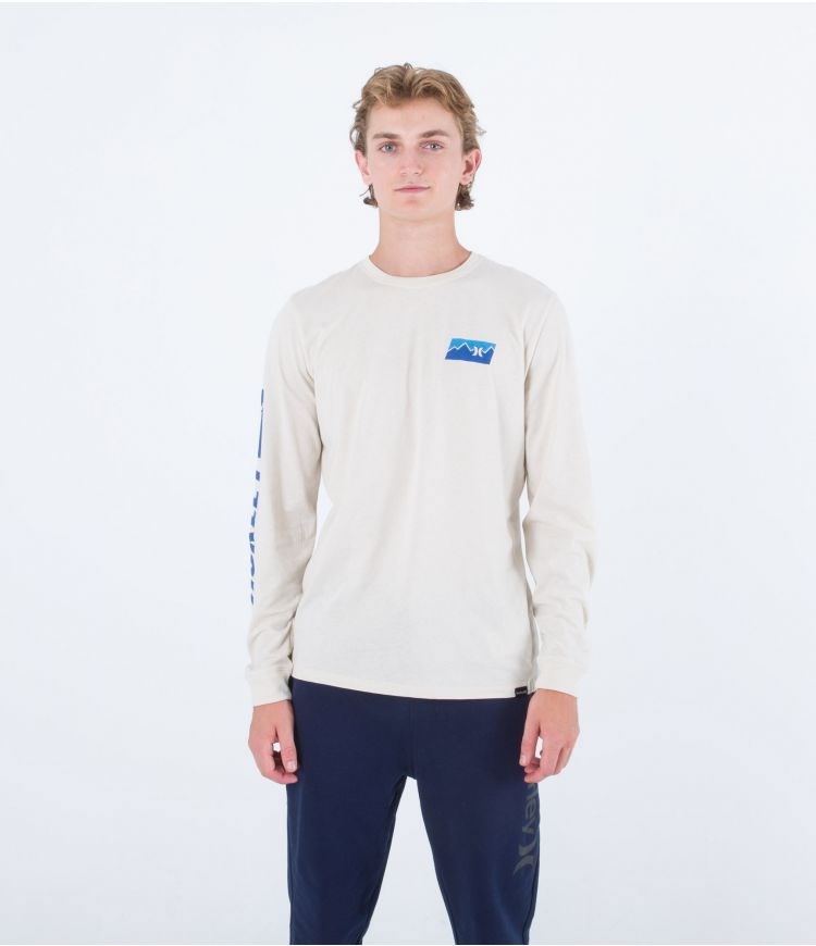 Hurley T-shirt Long Sleeve Everyday Range Bone | 23CTAMDEZ