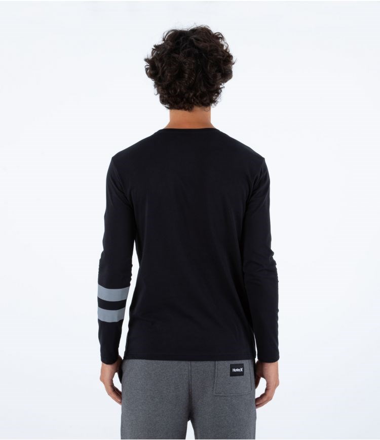 Hurley T-shirt Long Sleeve Oceancare Block Party Schwarz | 42RVUIMZY