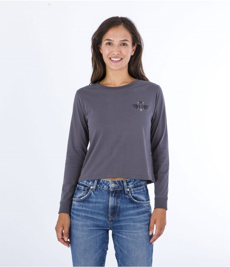 Hurley T-shirt Long Sleeve Oceancare Mona Caviar | 01FJPSMCO
