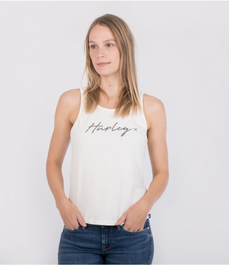 Hurley T-shirt Straps Oceancare O&o Script Marshmallow | 16IJDEAQY