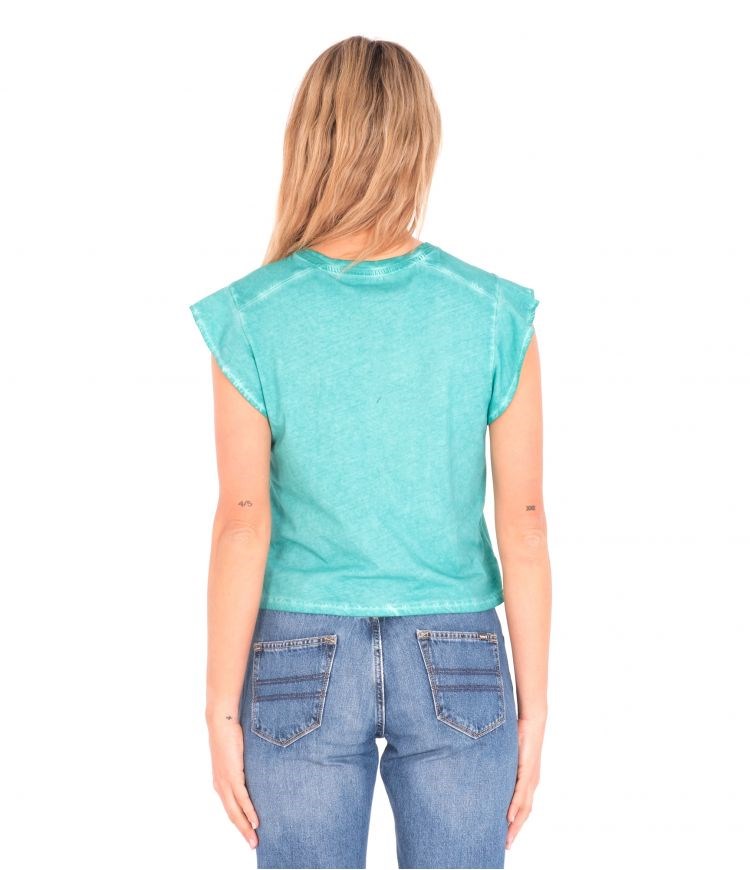 Hurley T-shirt With Frill Sleeves Flutter Columbia | 52OALEDRV