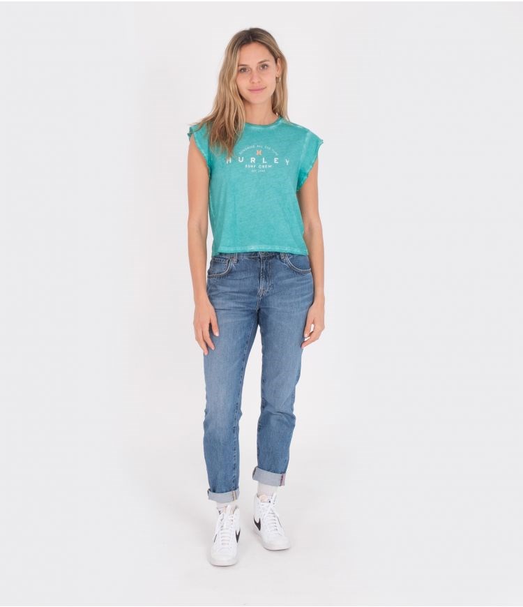 Hurley T-shirt With Frill Sleeves Flutter Columbia | 52OALEDRV