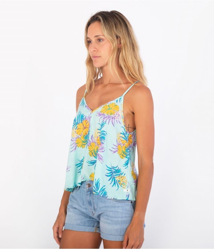 Hurley Top Fluid Lana Cami Hibiscus Summer | 32VLQHKST
