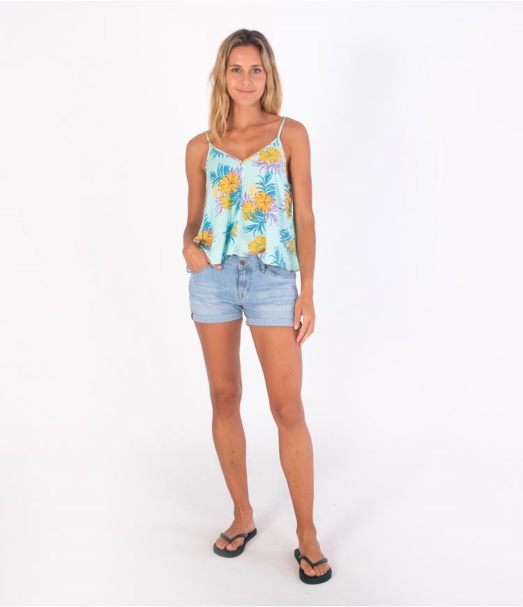 Hurley Top Fluid Lana Cami Hibiscus Summer | 32VLQHKST