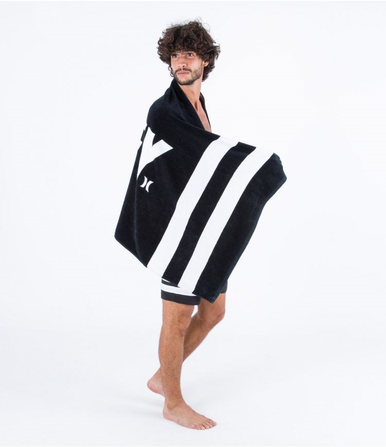 Hurley Towel - Fastlane 2 Stripe Schwarz | 64ROJWSGI