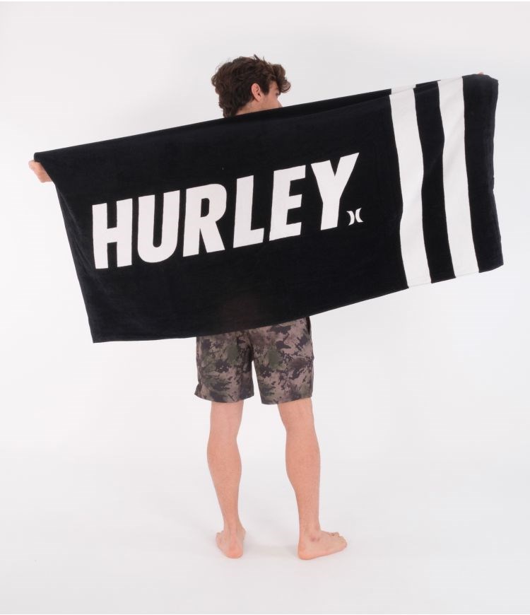 Hurley Towel Fastlane 2 Stripe Schwarz | 13QXALNYZ