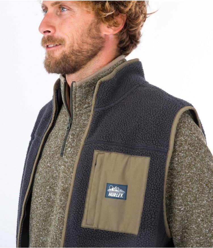 Hurley Vest Sherpa Midland Burrito Grau | 78STLXWFR