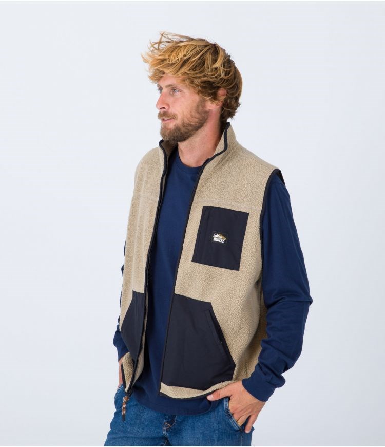 Hurley Vest Sherpa Midland Burrito Khaki | 96RWPZNJG