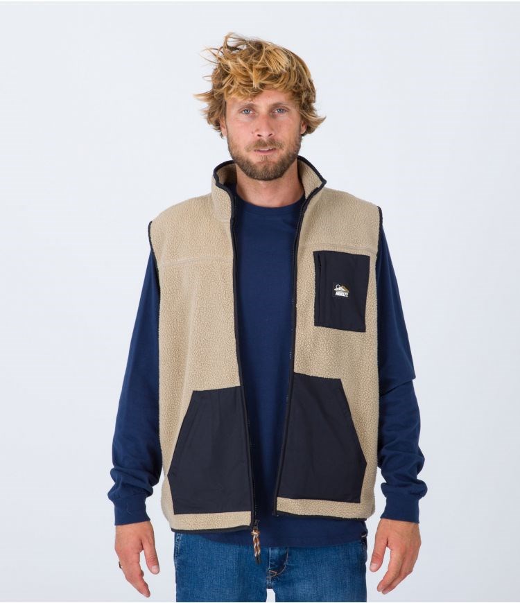 Hurley Vest Sherpa Midland Burrito Khaki | 96RWPZNJG